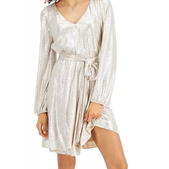 INC International Concepts Metallic Dress NWT - Picture 1 of 11